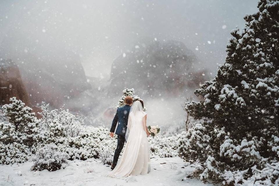 Kolob winter wedding