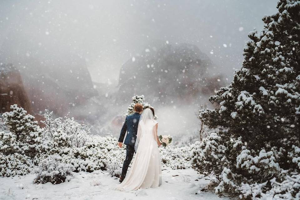 Lacaille fountain wedding