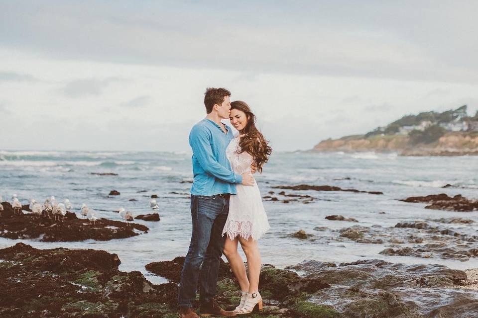 Half-moon bay engagement