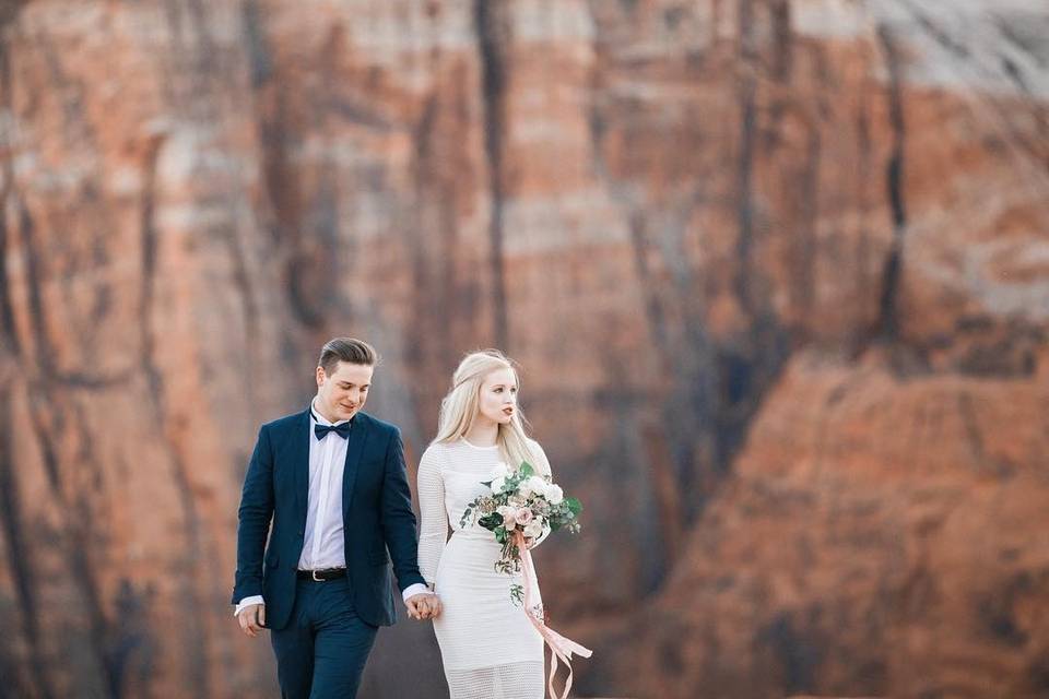Snow canyon wedding