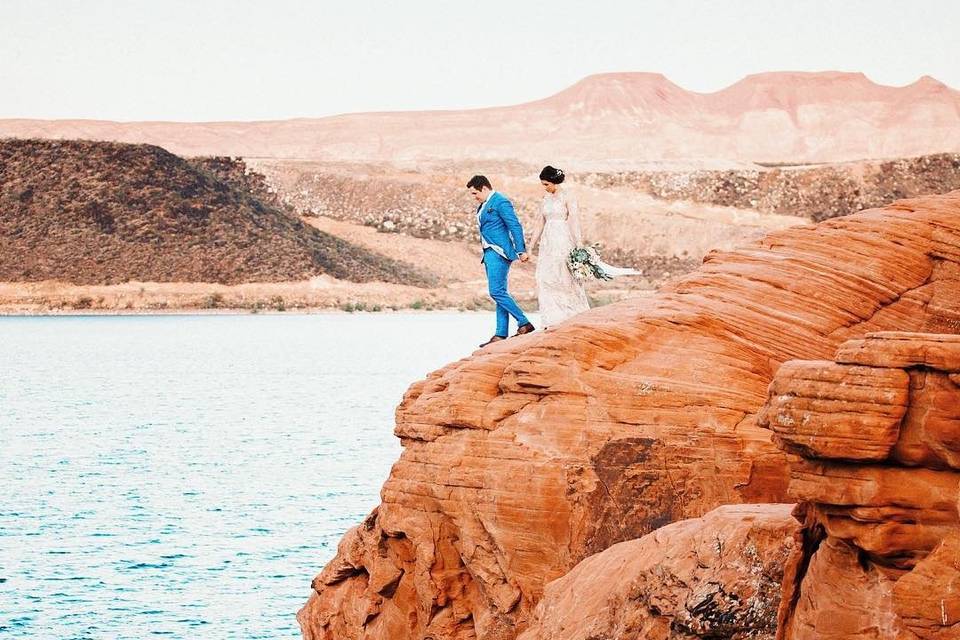 Zion observation point wedding