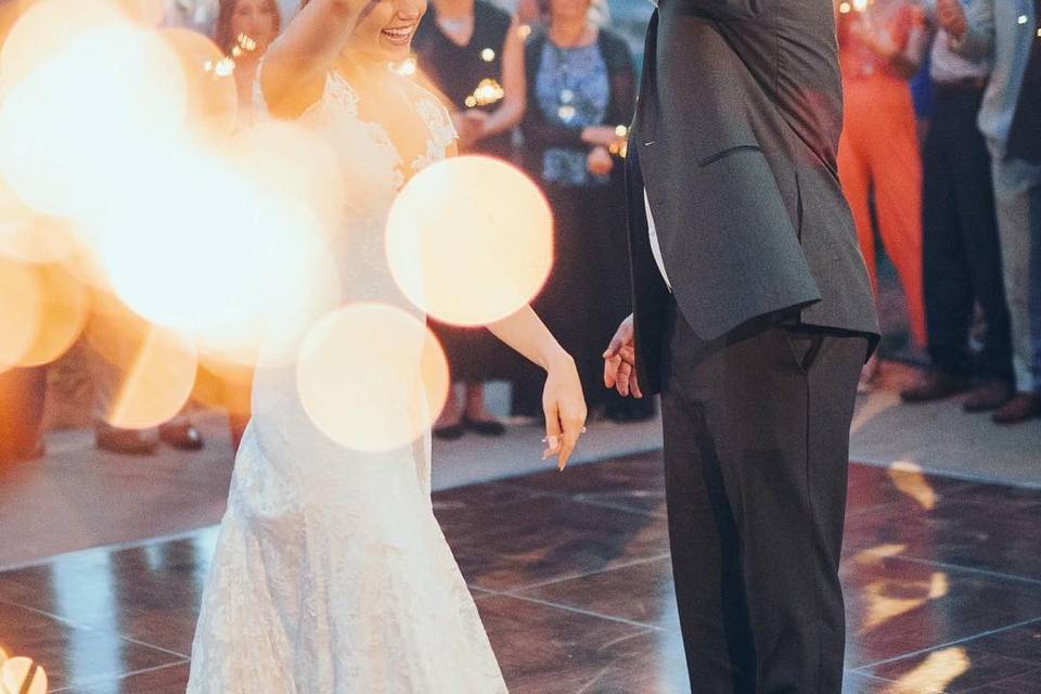 First dance with sparklers