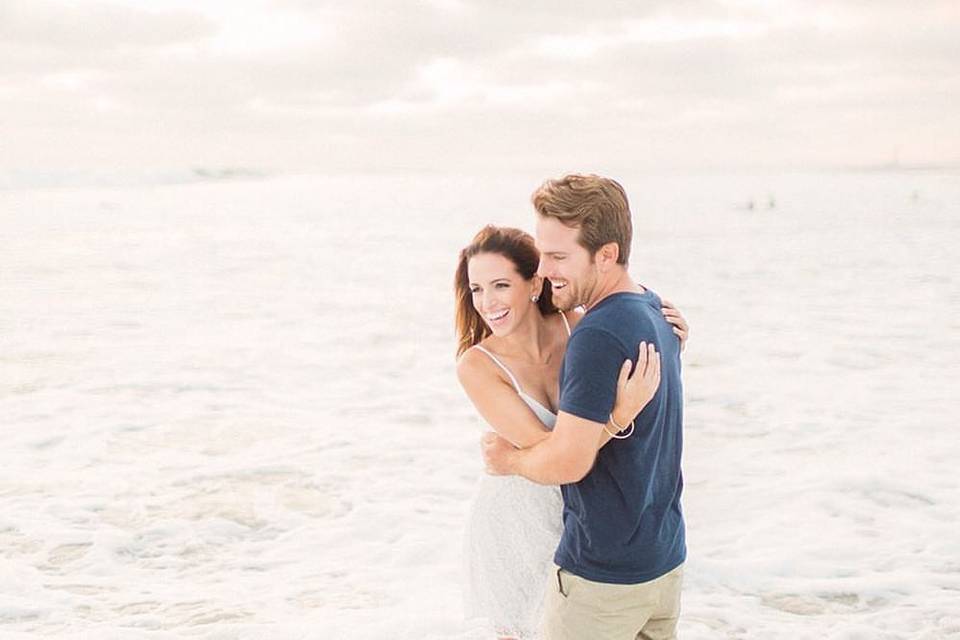 Beach engagement photos