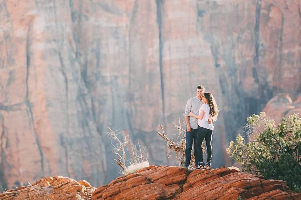 Snow canyon engagement