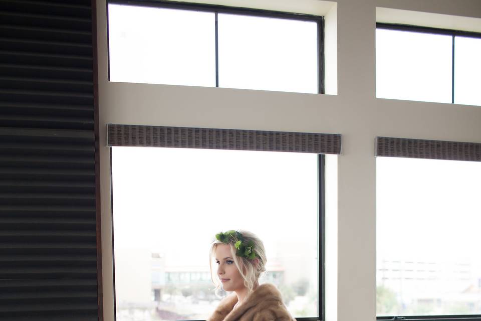 Bride holding her bouquet