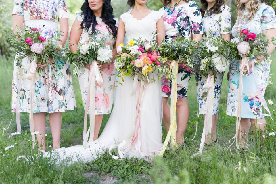 Beautiful floral outfits