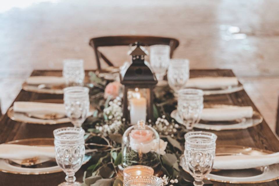 Reception Table Decor + Floral