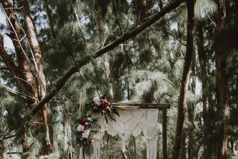 Macrame Backdrop + Archway