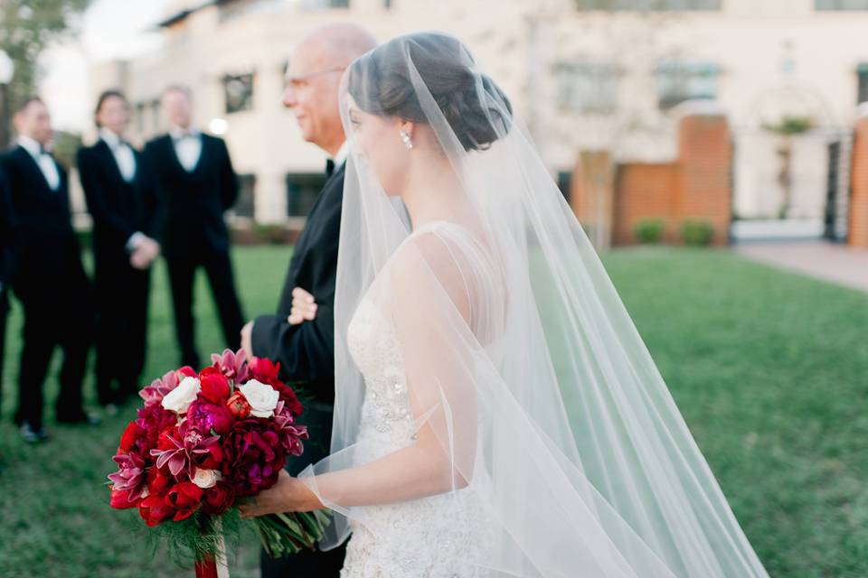 Walking to the aisle