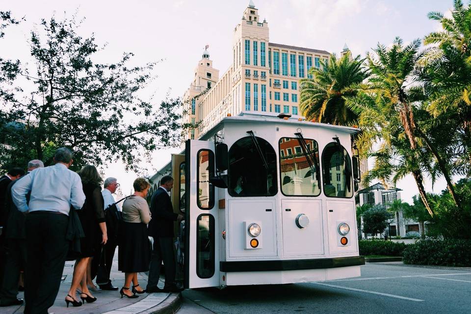 Miami White Trolley