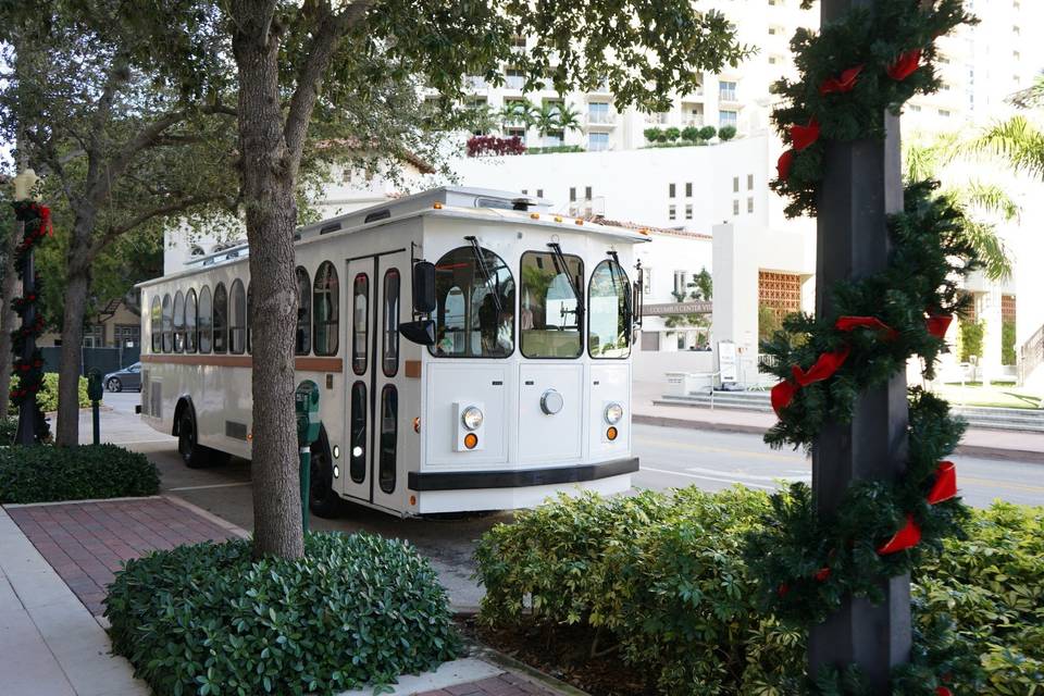 Miami White Trolley