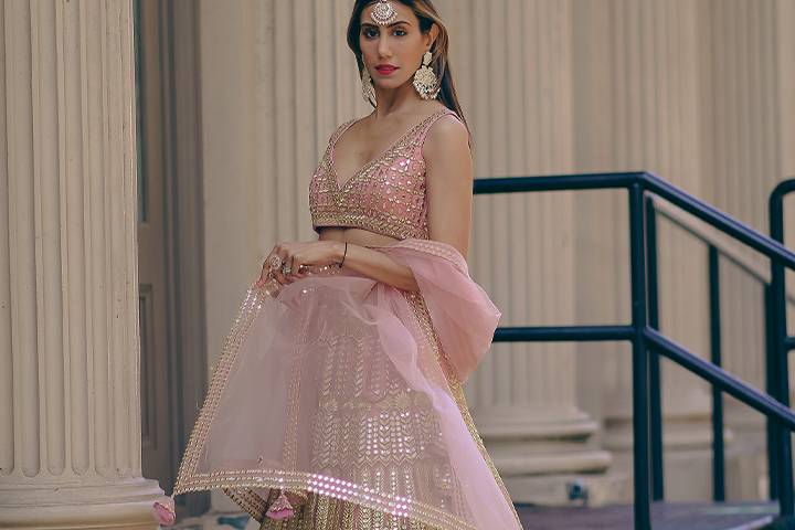 Baby pink lehenga