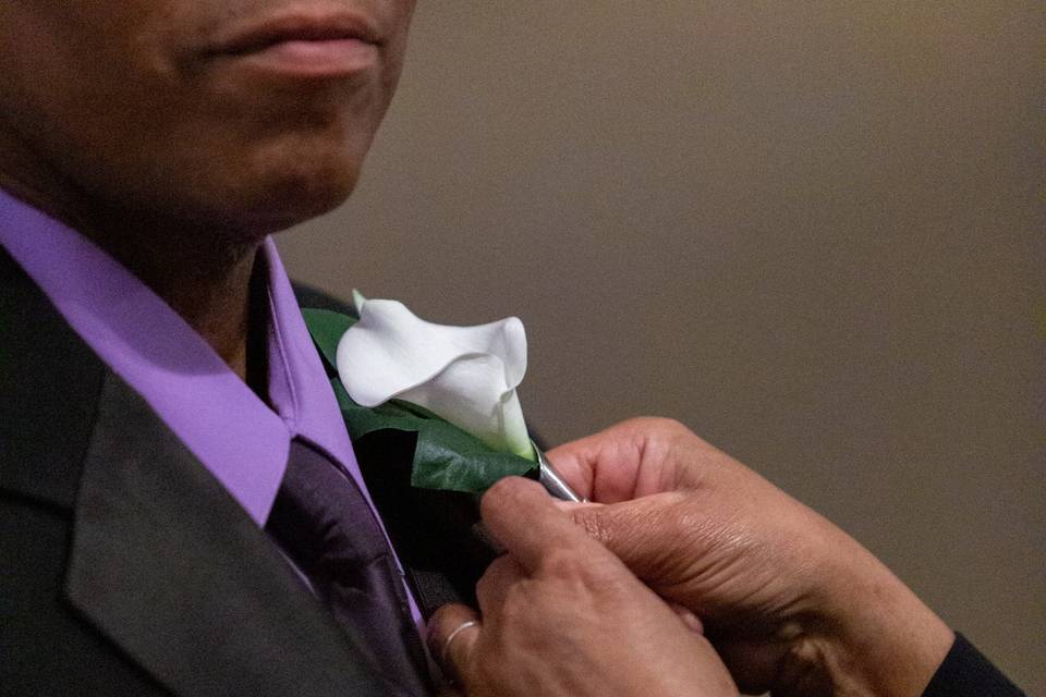 Derick getting ready