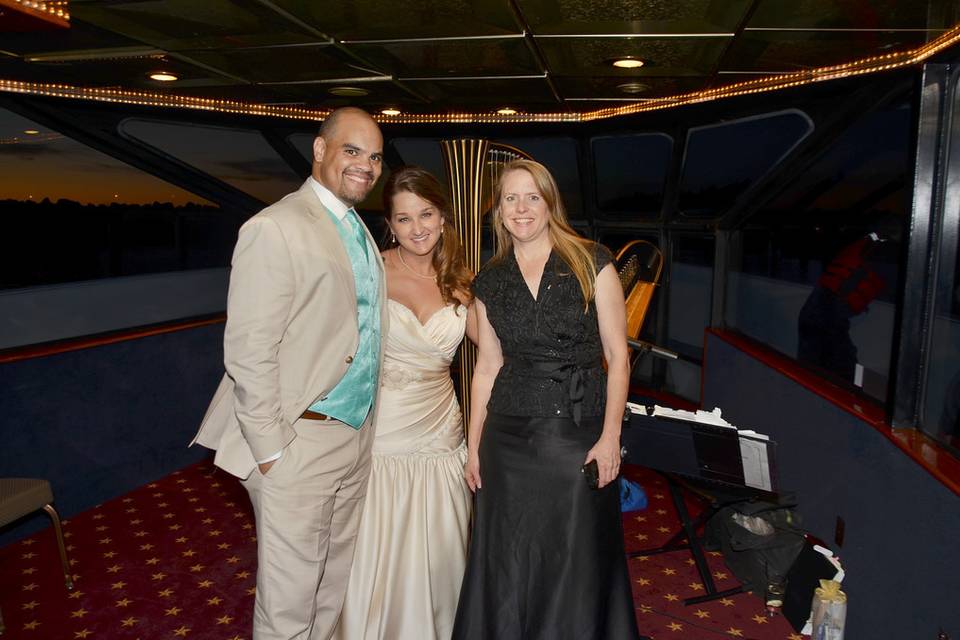 With the happy couple on Waterway's Cruises