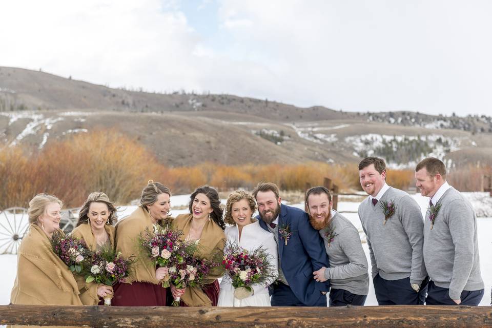 Bridal Party, Winter Wedding