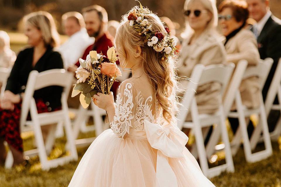 Flower girl hair