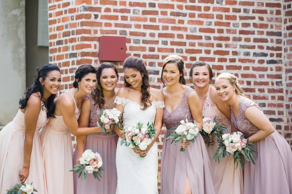 Bridal party hair and makeup