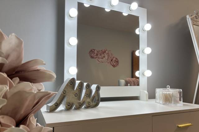 A fancy bridal suite awaits