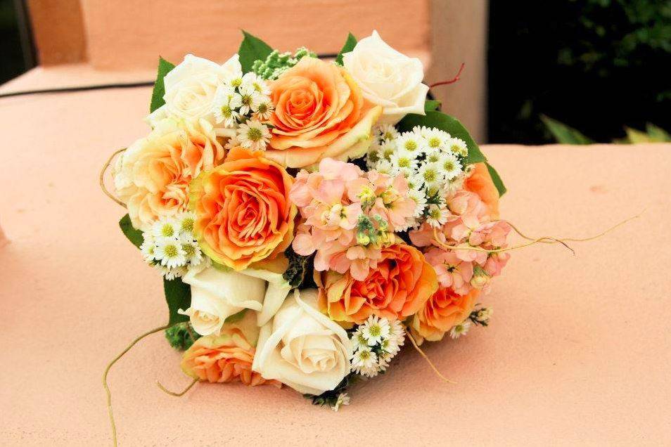 Bridesmaid with bouquet