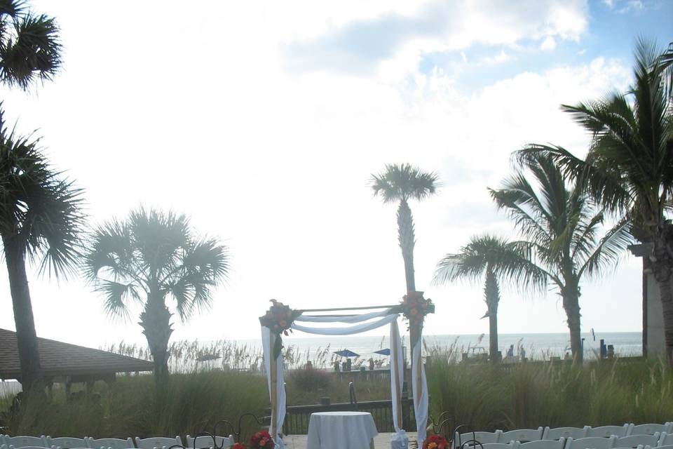 Ceremony Ritz Carlton Beach Club, Sarasota