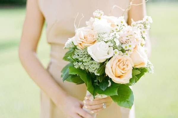 Bridesmaid with bouquet