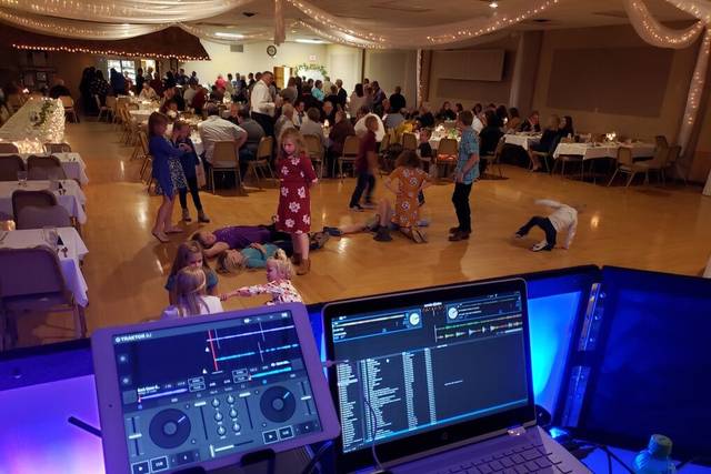 View from behind the decks