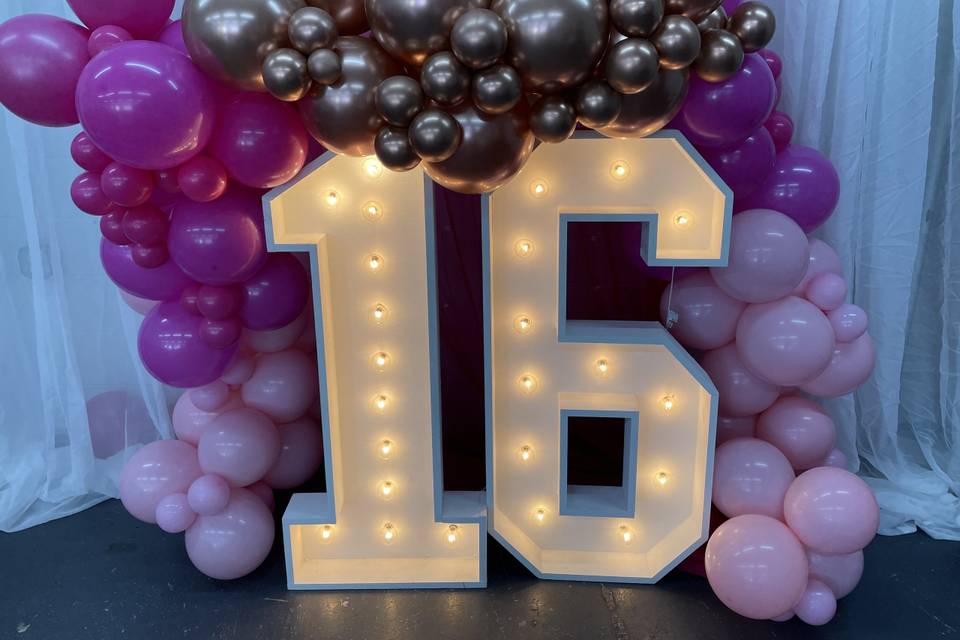 Balloons and Marquee Numbers