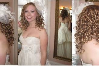 Wedding Hair, Airbrush make-up and hair tinsel