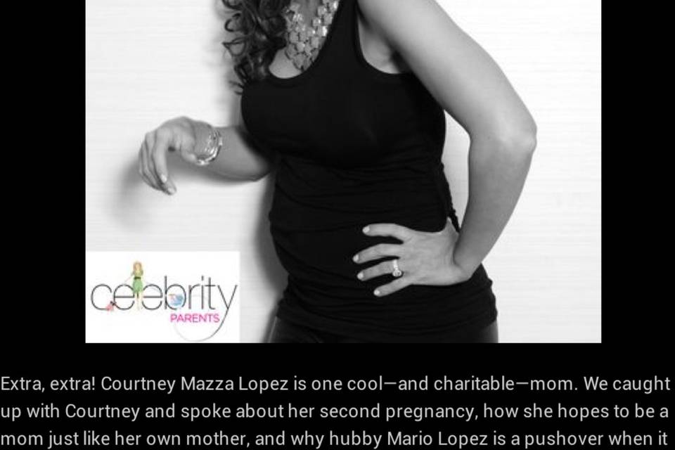 Celebrity Courtney Lopez's Hair and Airbrush Makeup for Celebrity Parents Magazine Cover Shoot by Jennifer Devine of Devine Beauty LLC