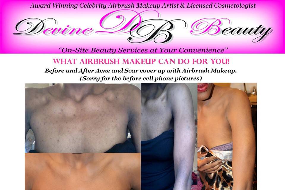Award Winning Airbrush Makeup Artist & Hair Stylist ~ Devine Beauty LLC ~