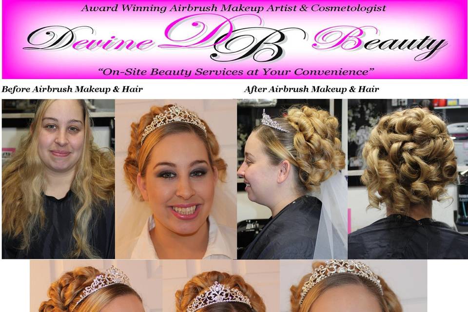 Award Winning Airbrush Makeup Artist & Hair Stylist ~ Devine Beauty LLC ~