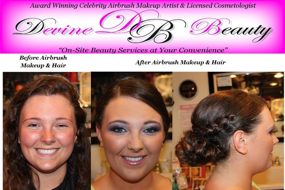 Award Winning Airbrush Makeup Artist & Hair Stylist ~ Devine Beauty LLC ~