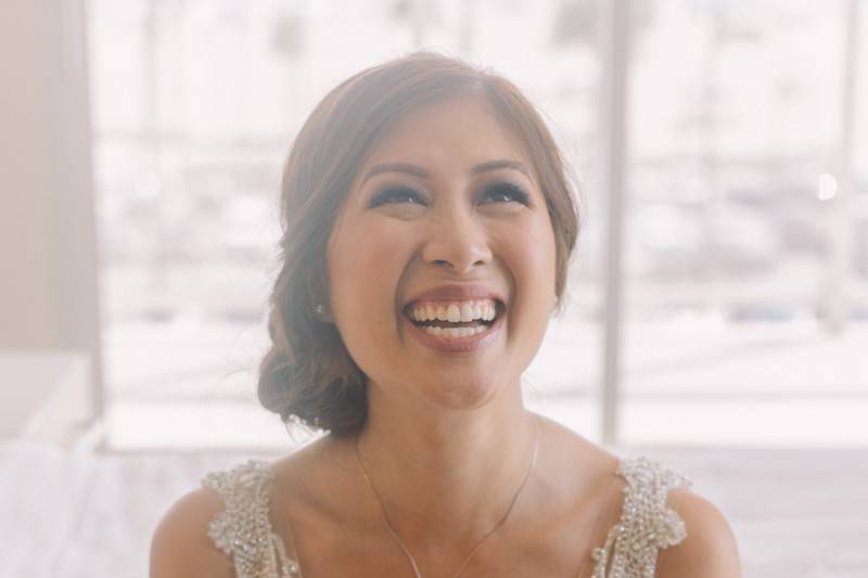 Joyous bride