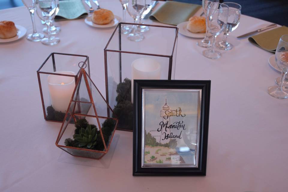 Custom Watercolor Table Number