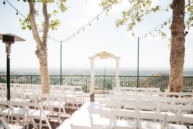 Outdoor wedding setup