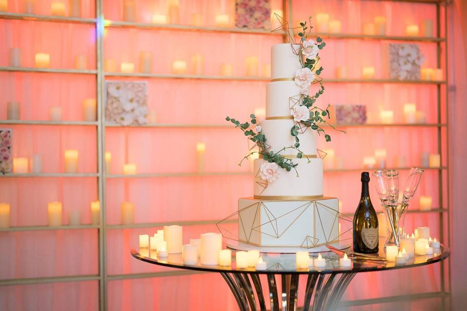 Beautiful tiered wedding cake