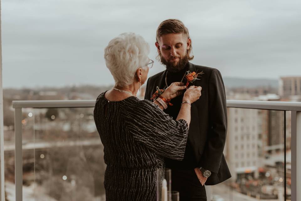 Groom and grandma