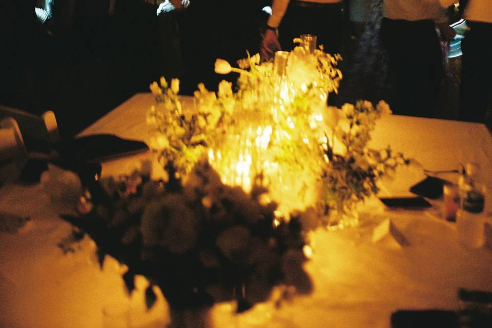 Dimly lit warm reception