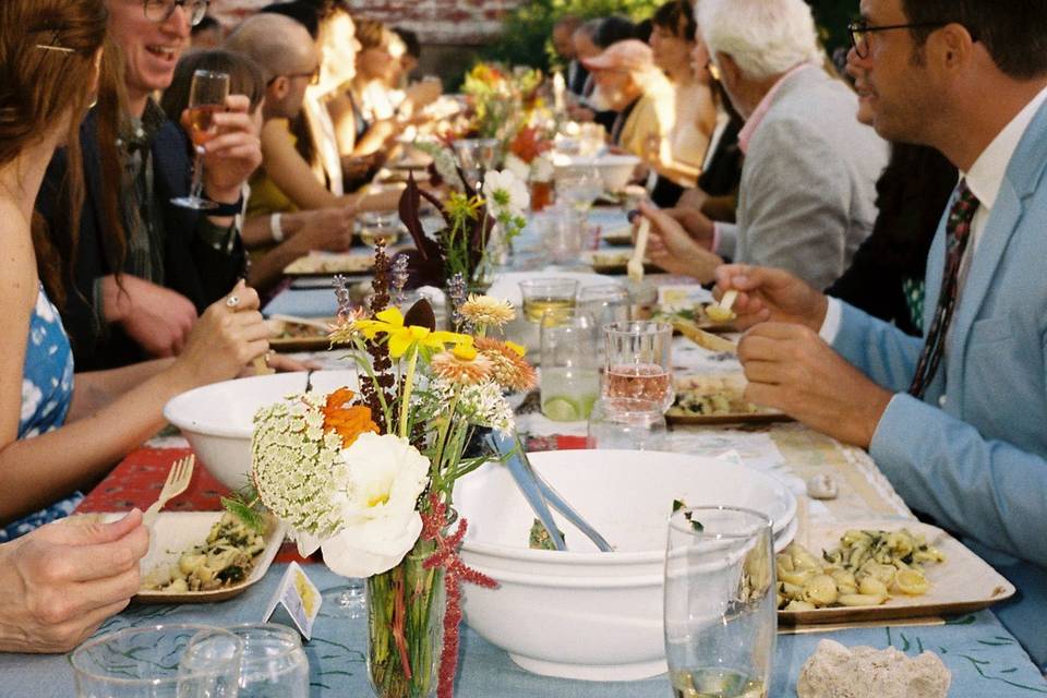 Intimate reception dinner
