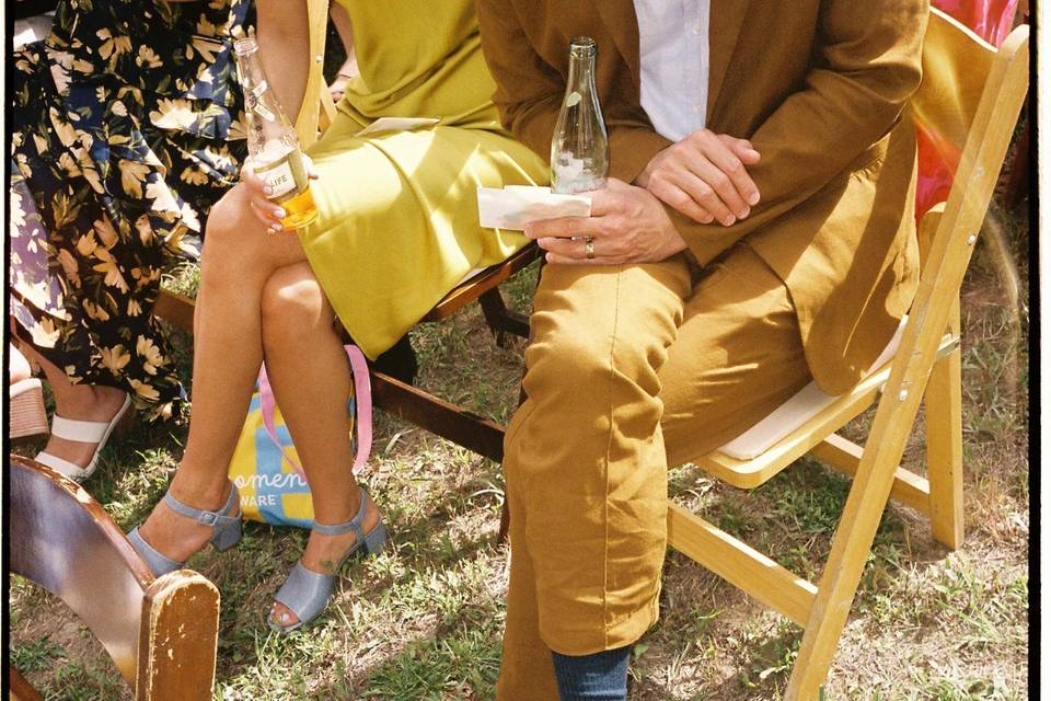 Seated couple detail