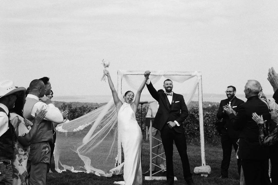 Just married celebration