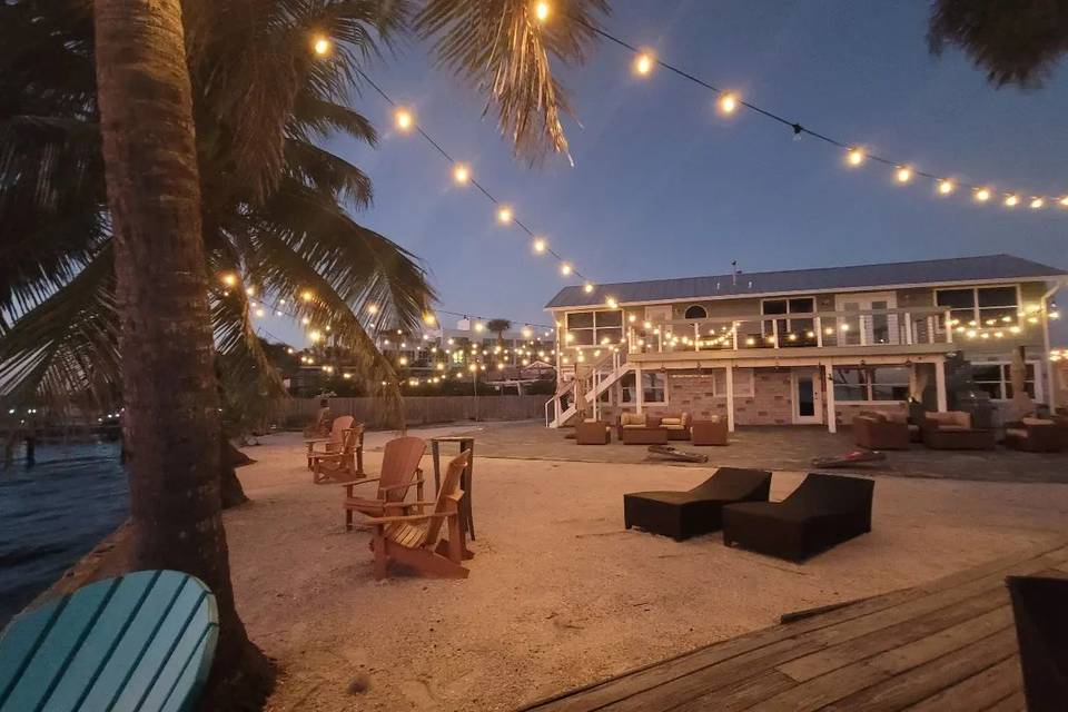 Patio at night