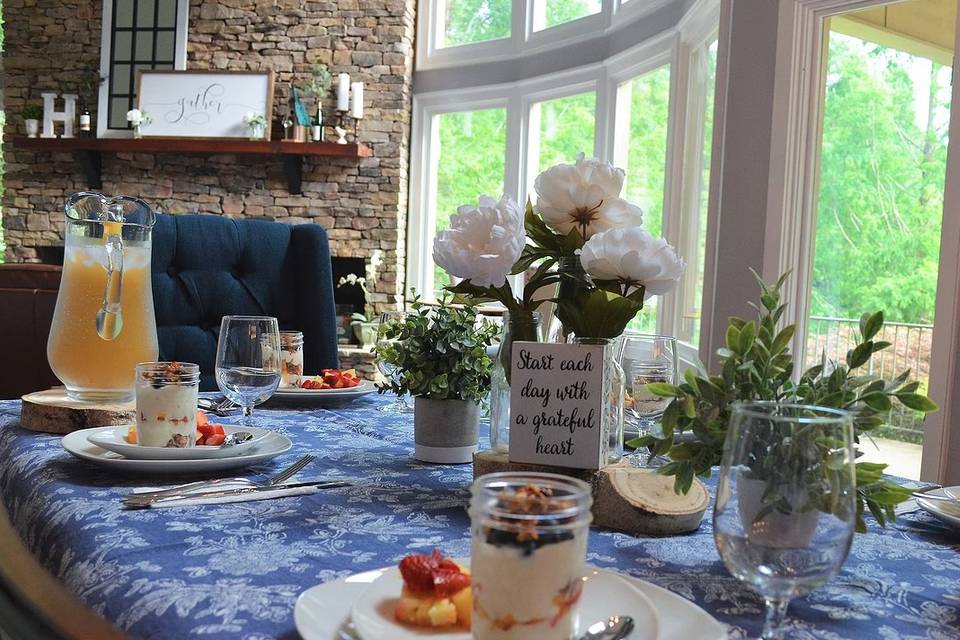 Breakfast in the living room