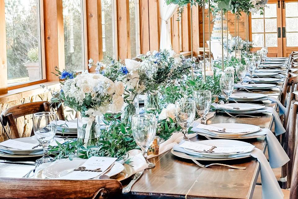 32' farm table head table