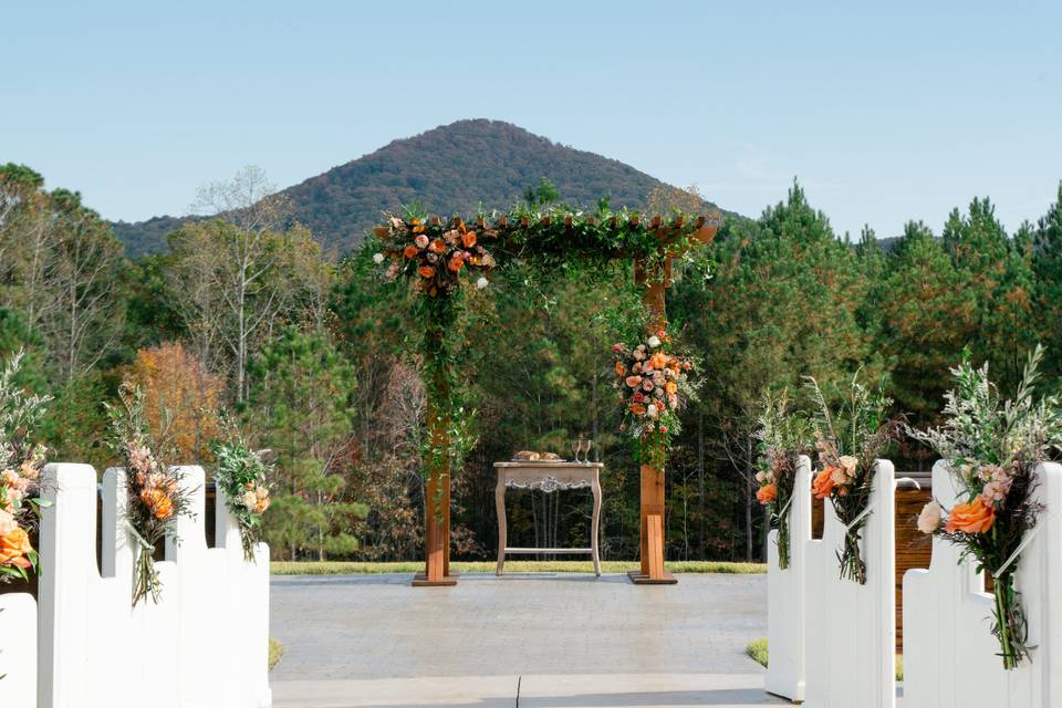 Outdoor ceremony site
