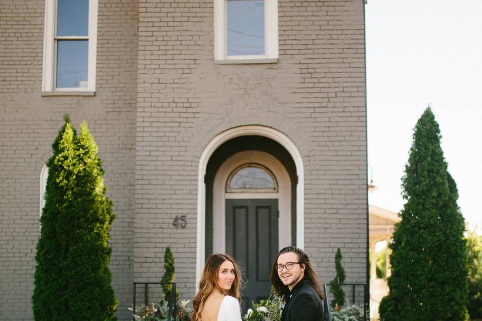 Couple holding hands