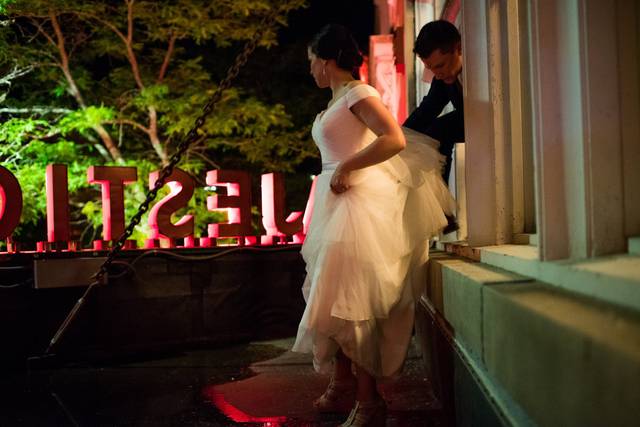 The bride and groom