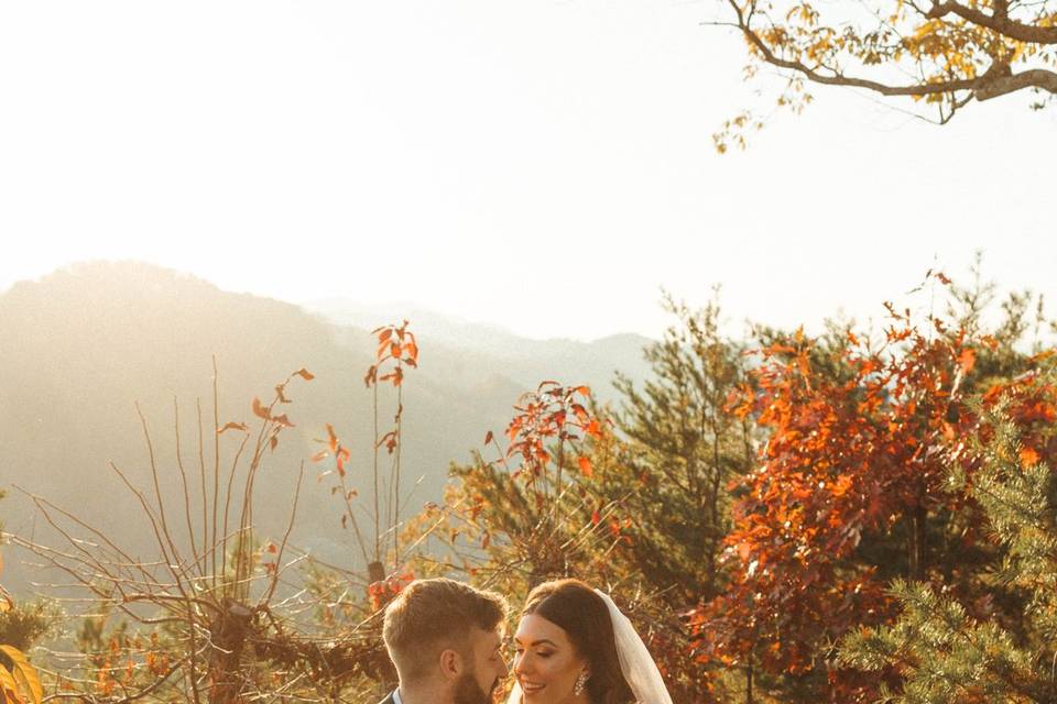 Fall wedding in the mountains