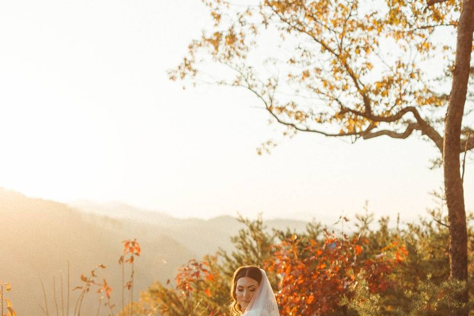 Fall wedding in the mountains