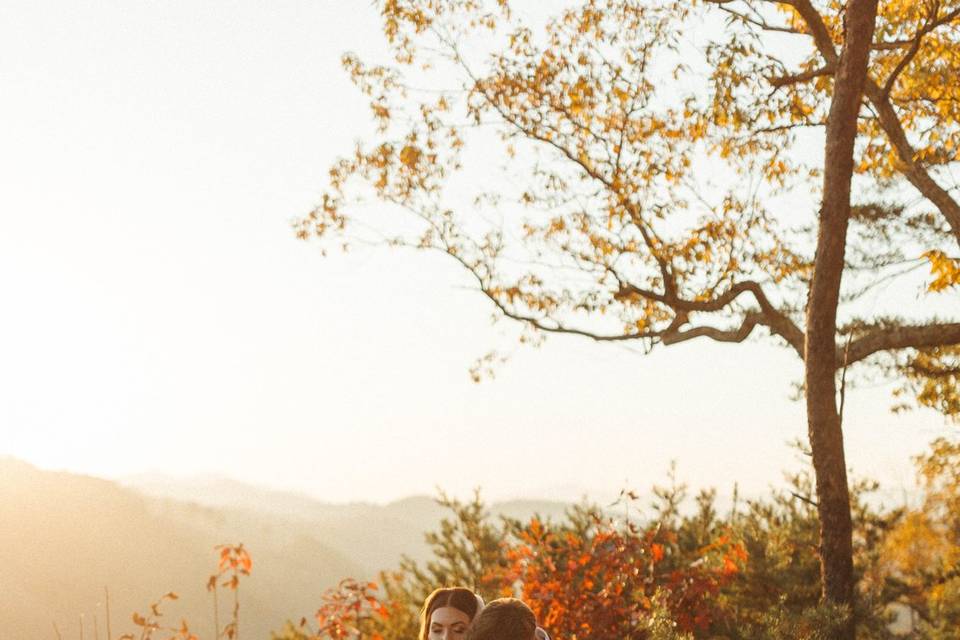 Fall wedding in the mountains